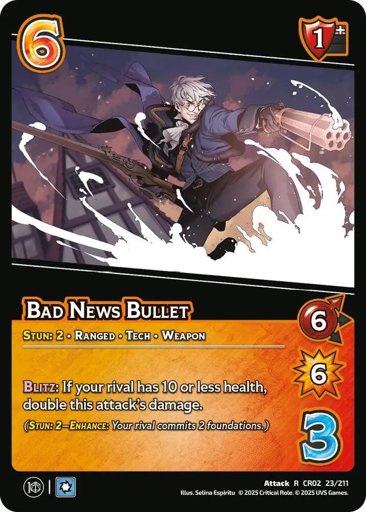 Bad News Bullet card front