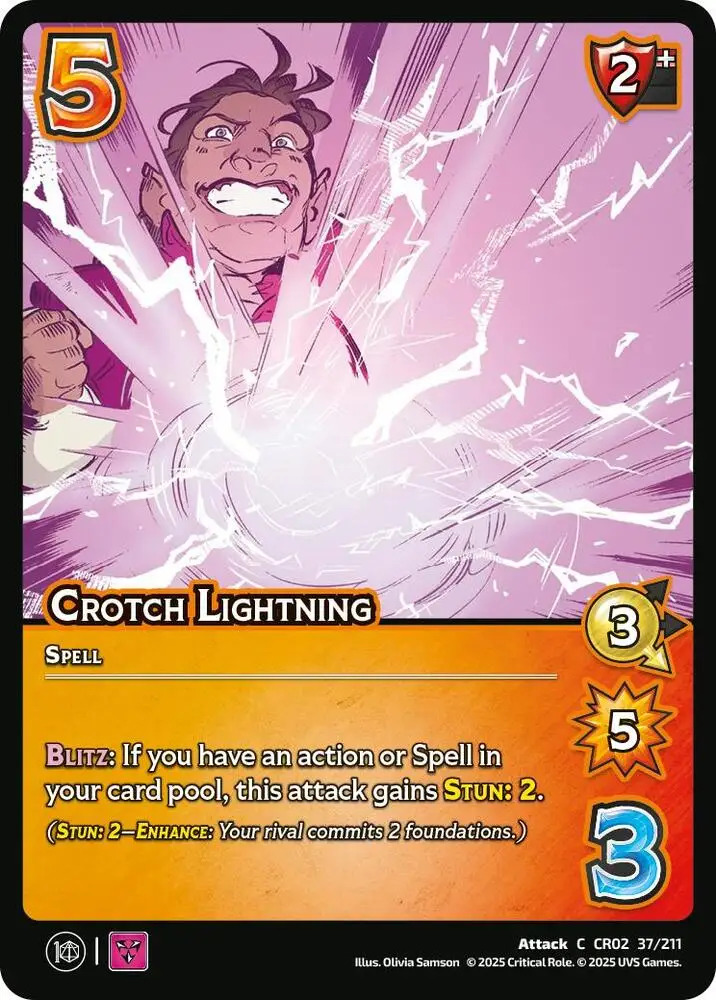 Crotch Lightning card front