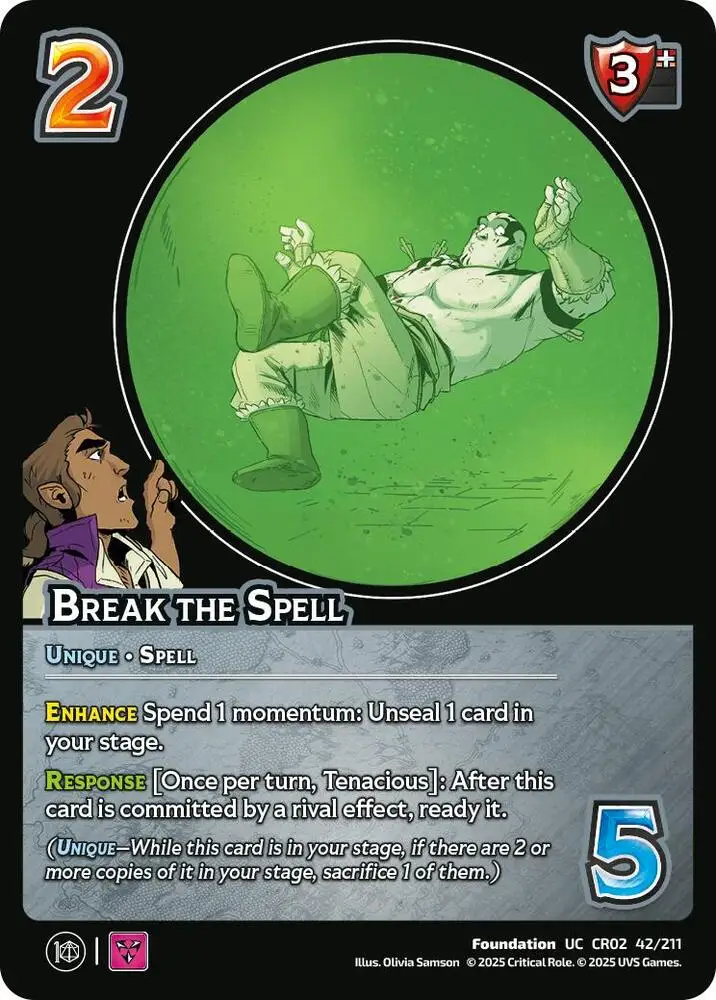 Break the Spell card front