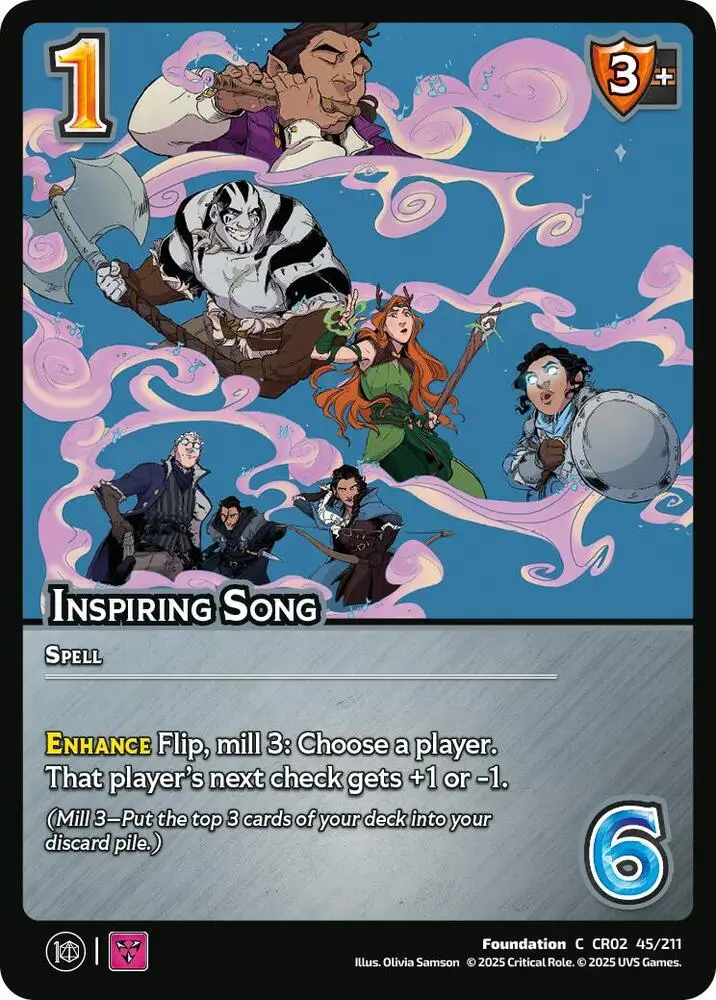 Inspiring Song card front
