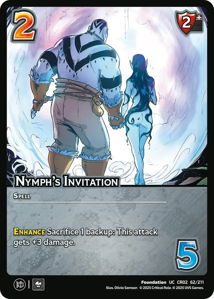 Nymph's Invitation card front