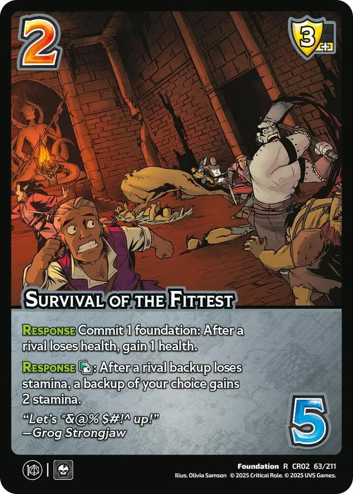 Survival of the Fittest card front