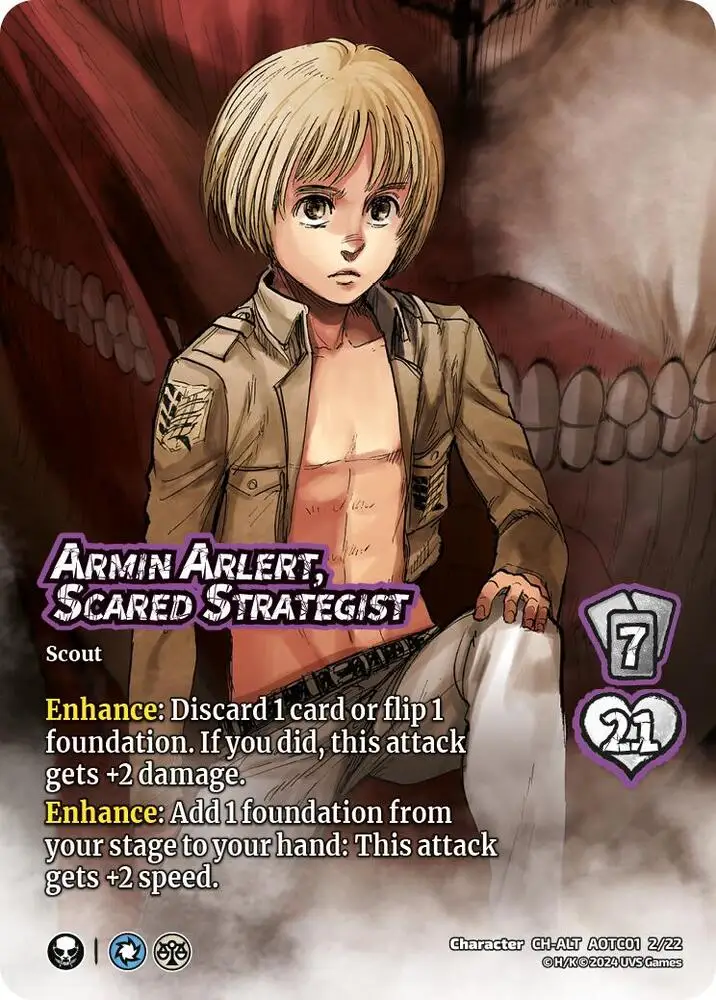 Armin Arlert, Scared Strategist (Alternate Art) card front