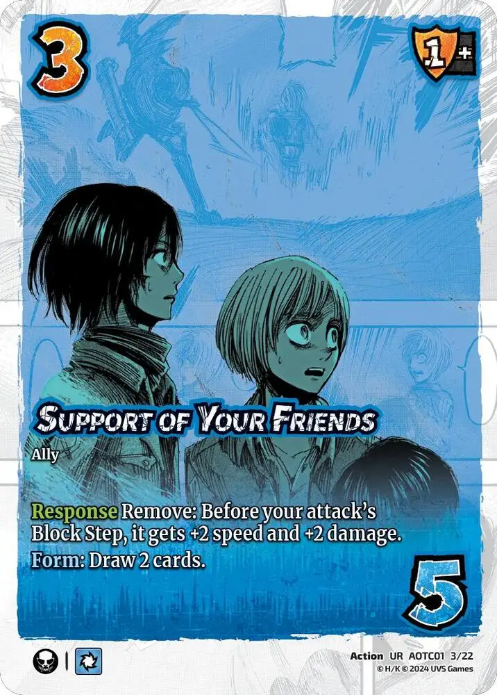 Support of Your Friends card front
