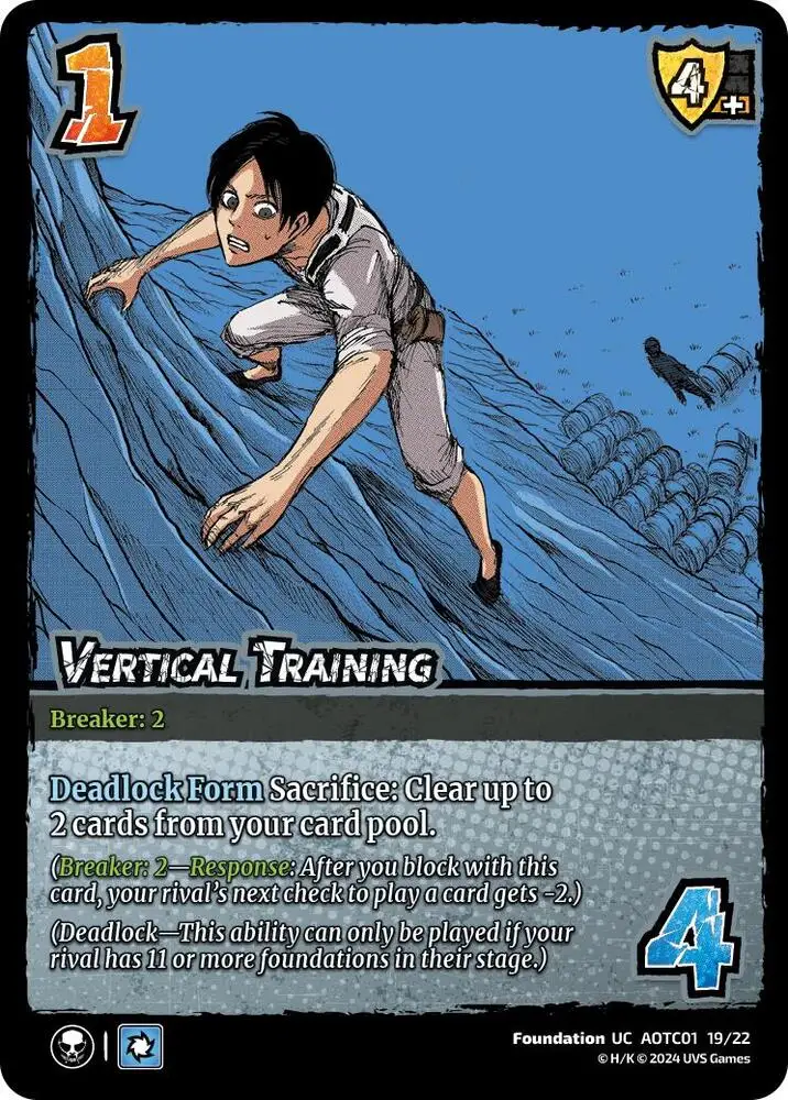 Vertical Training card front