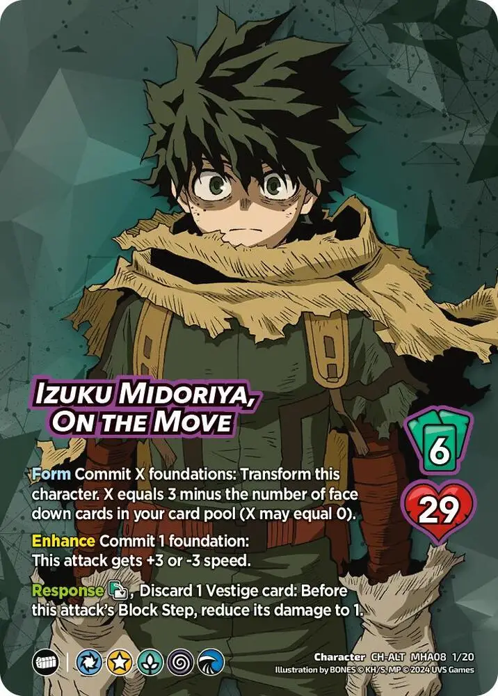 Izuku Midoriya, On the Move (Alternate Art) card front