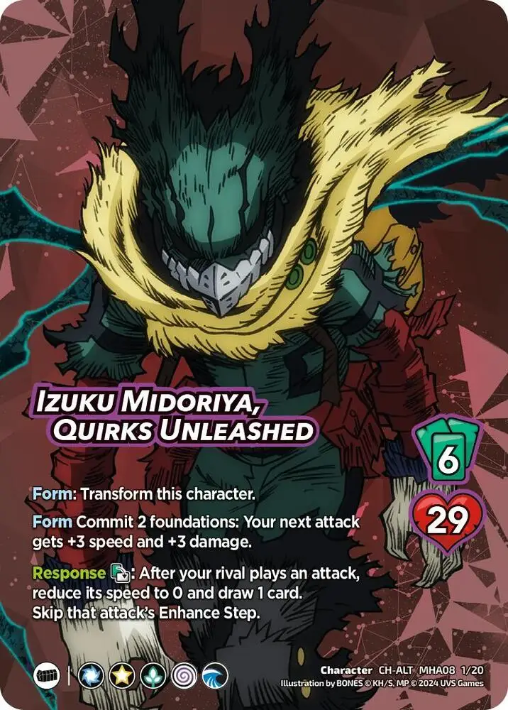 Izuku Midoriya, Quirks Unleashed (Alternate Art) card front