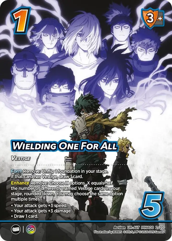 Wielding One For All (Alternate Art) card front