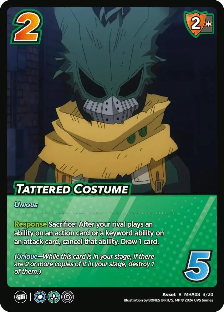 Tattered Costume card front