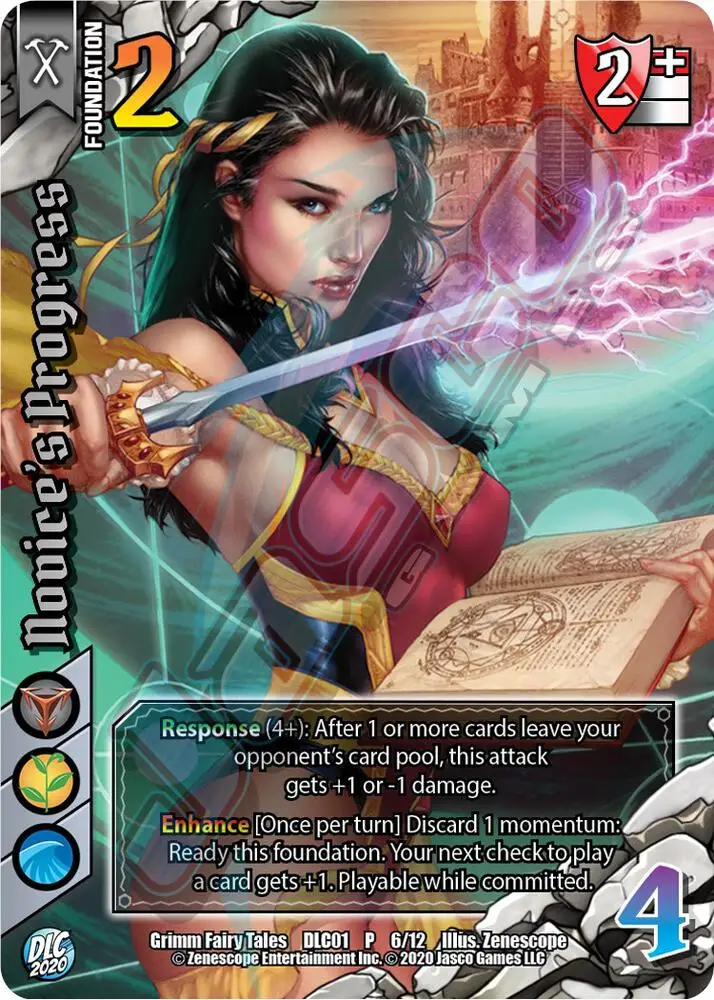Novice's Progress card front