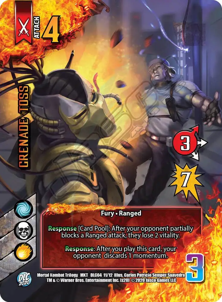 Grenade Toss card front