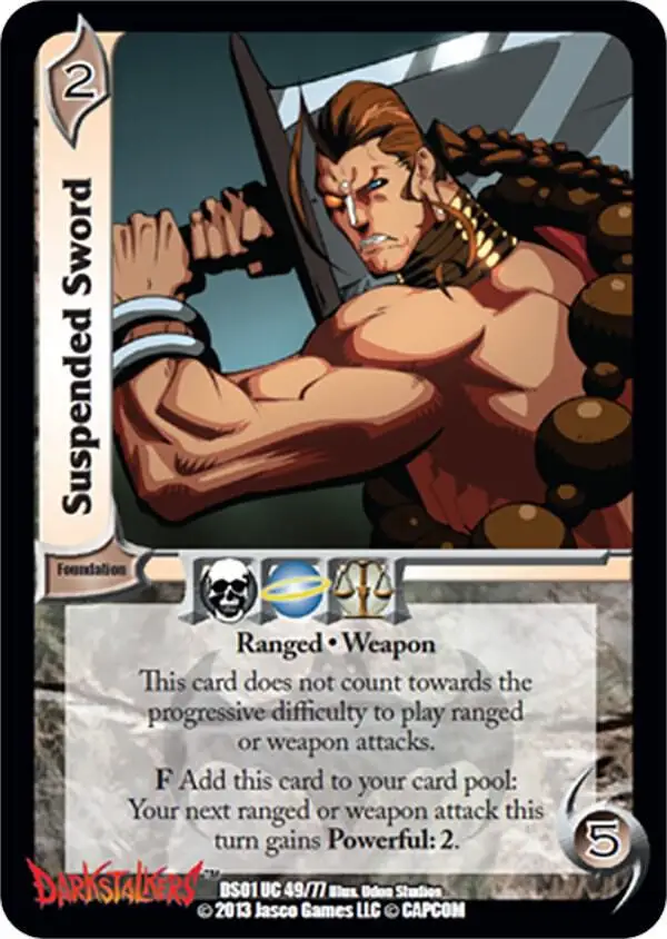 Suspended Sword card front