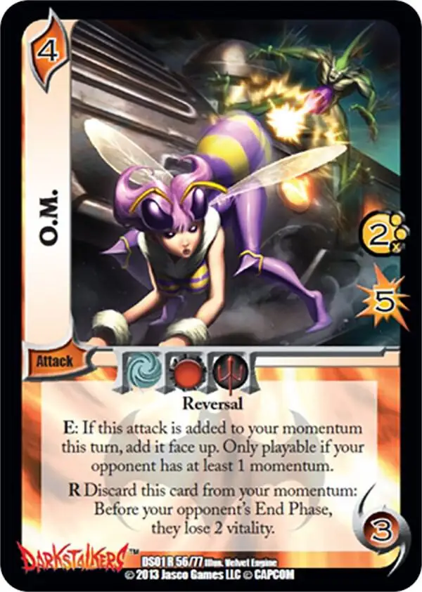 O.M. card front