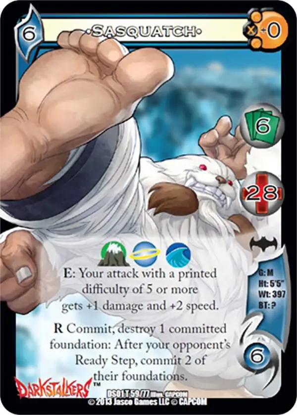 Sasquatch card front