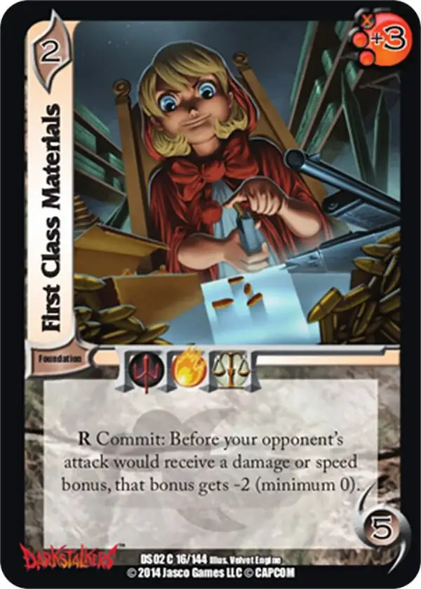 First Class Materials card front