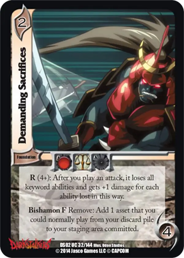 Demanding Sacrifices card front
