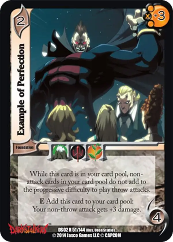 Example of Perfection card front