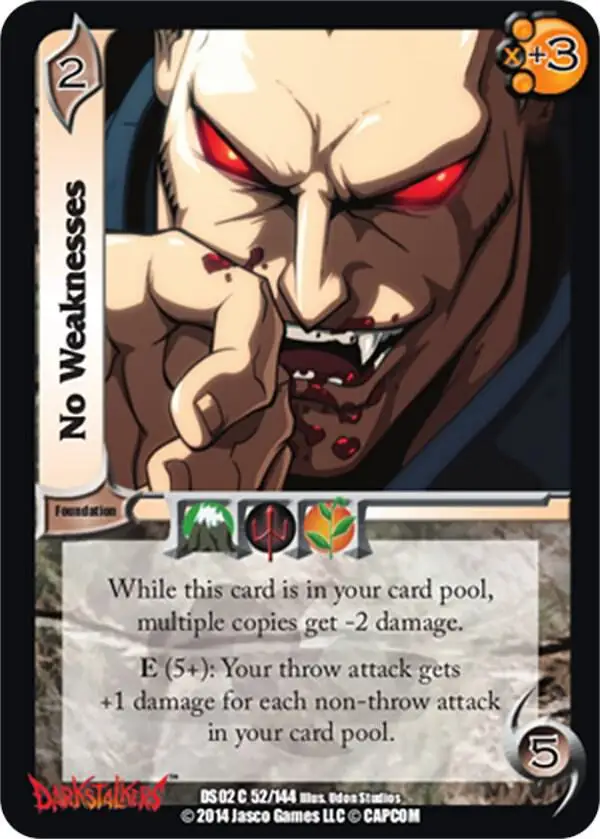 No Weaknesses card front