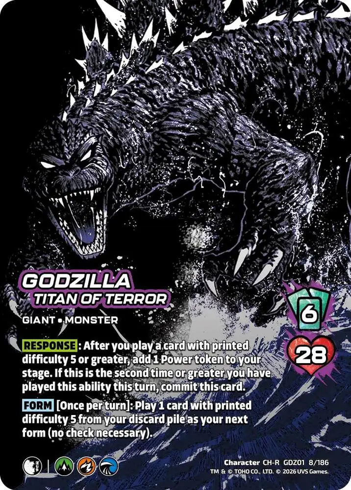 Godzilla, Titan of Terror card front