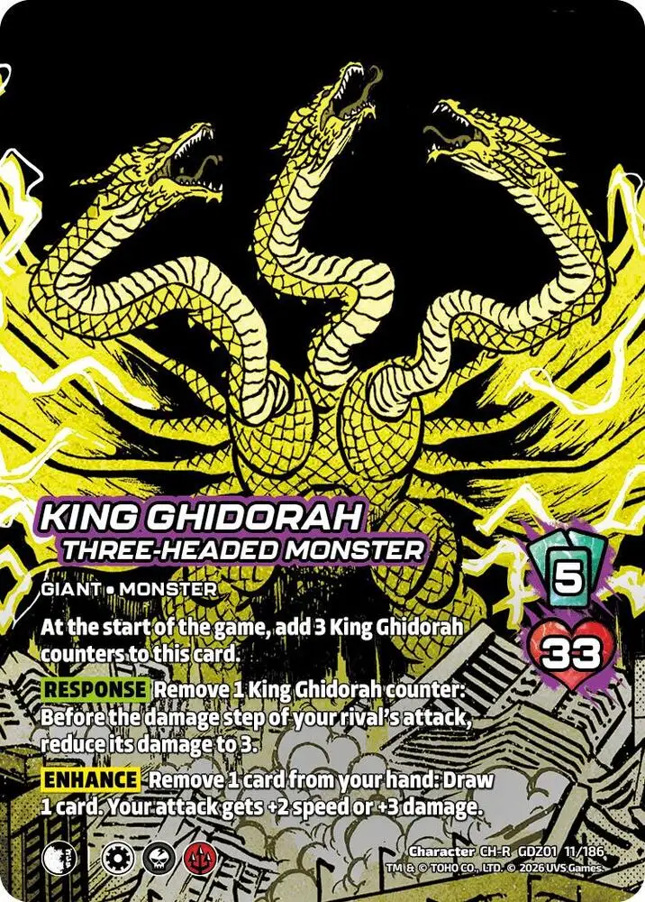 King Ghidorah, Three-Headed Monster card front