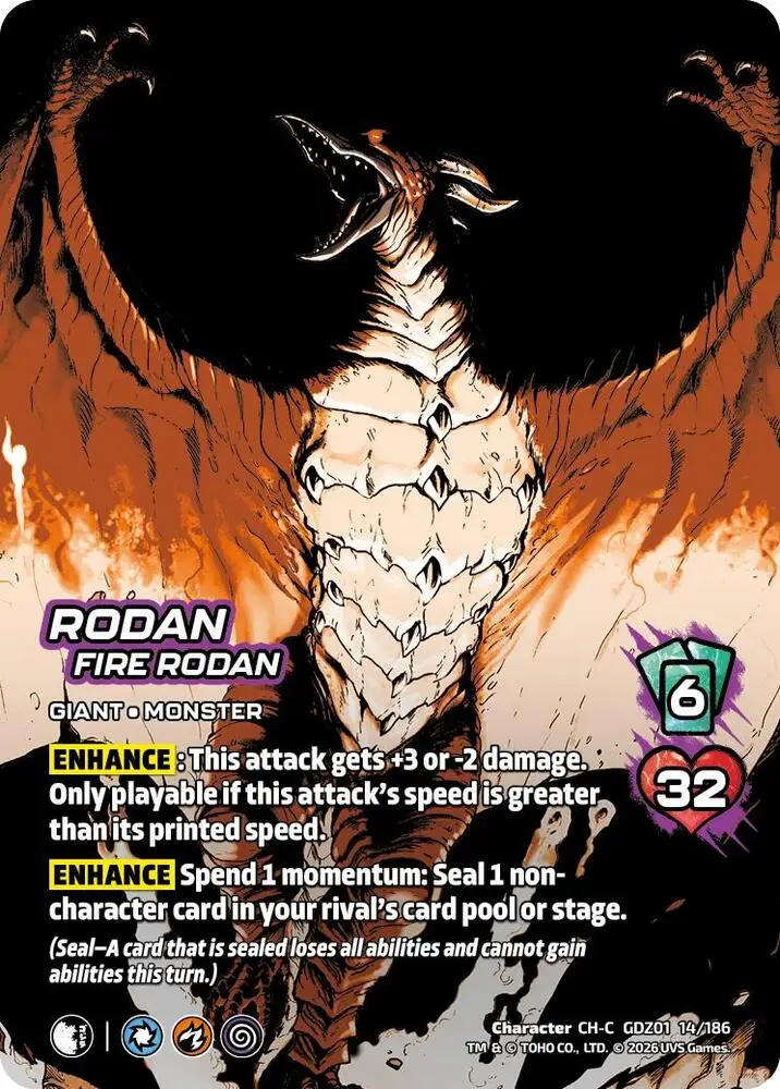 Rodan, Fire Rodan card front
