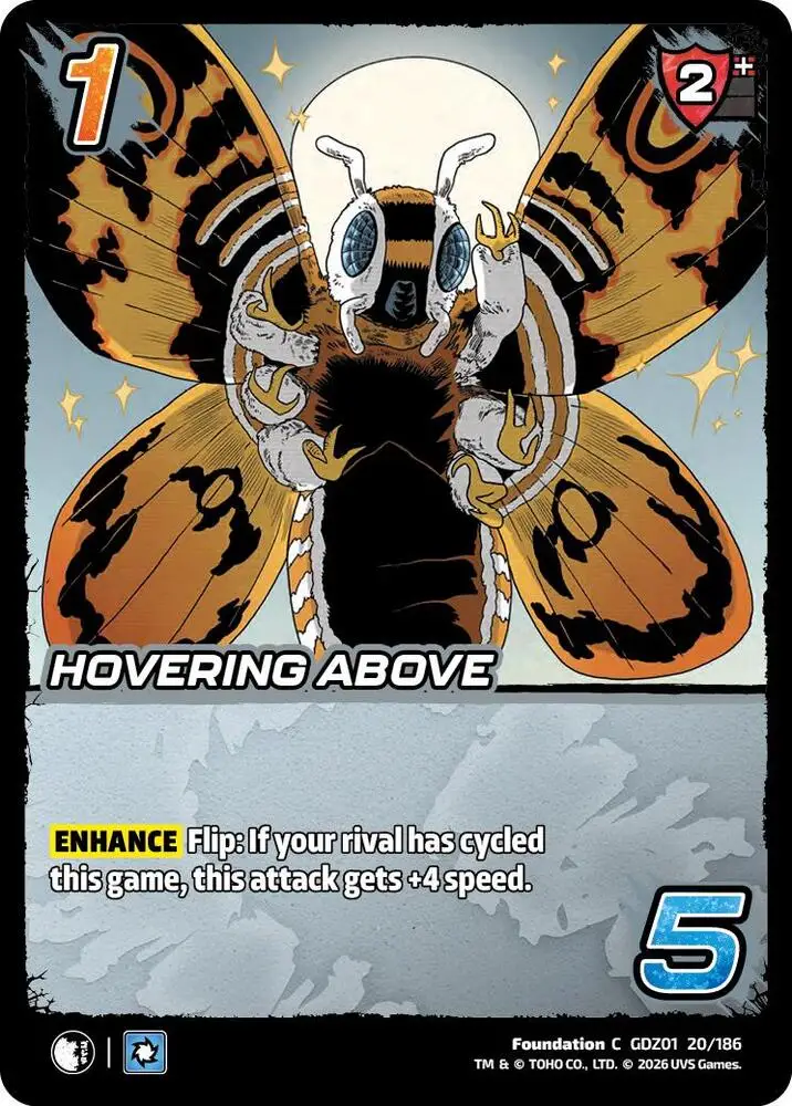 Hovering Above card front