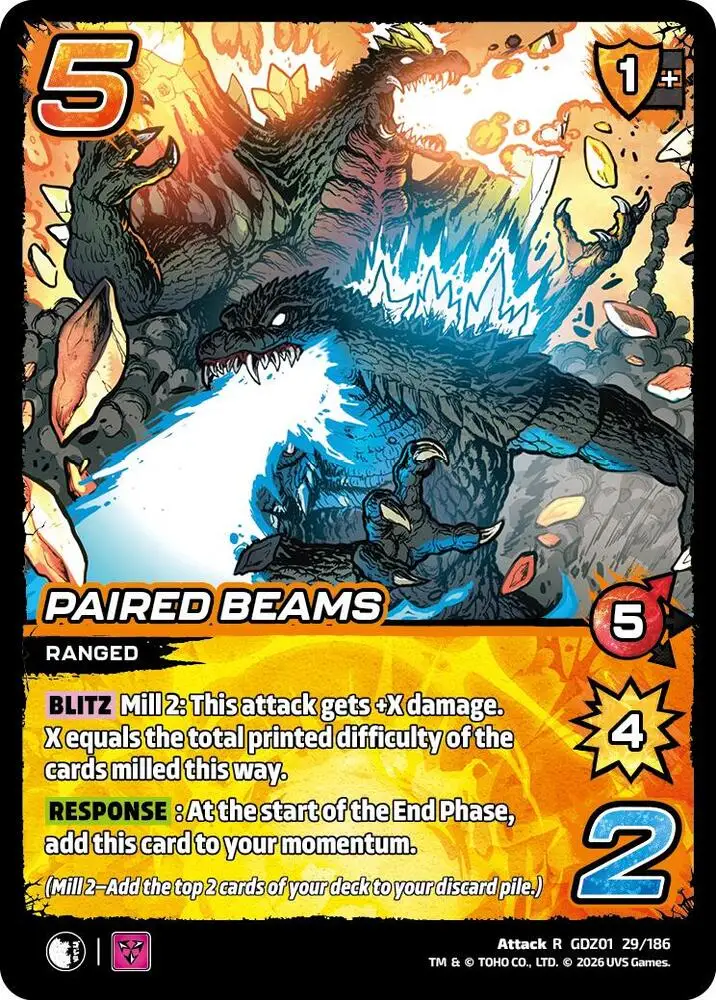 Paired Beams card front