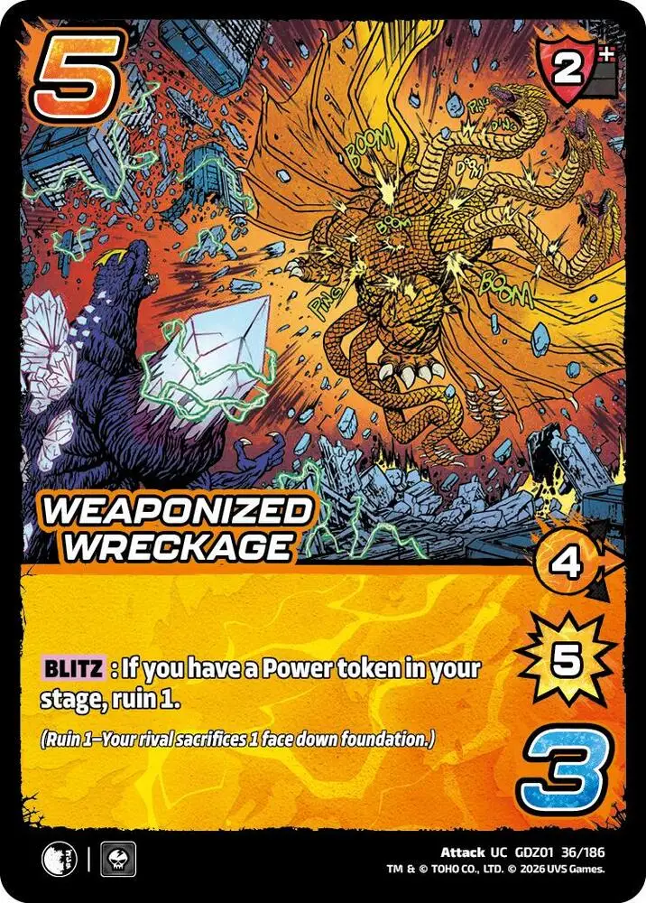 Weaponized Wreckage card front