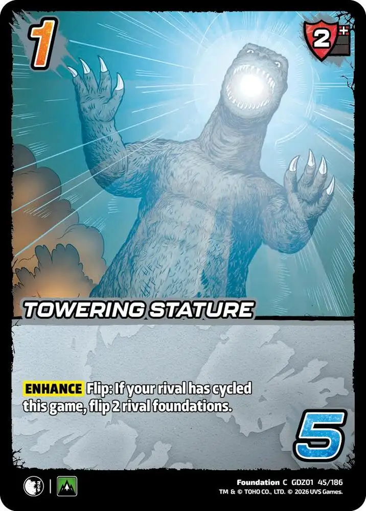 Towering Stature card front