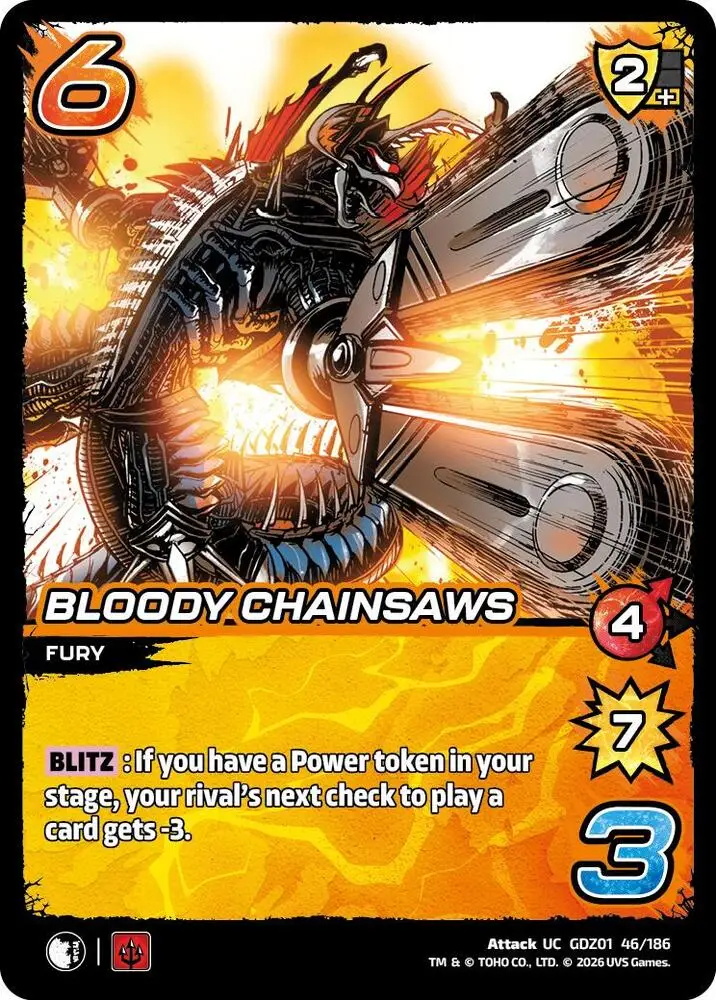 Bloody Chainsaws card front