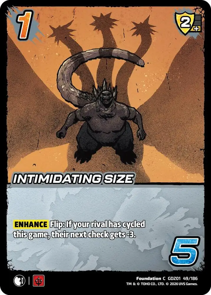 Intimidating Size card front