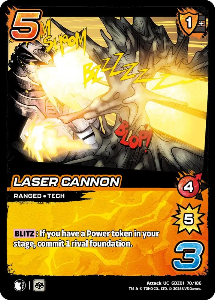 Laser Cannon card front