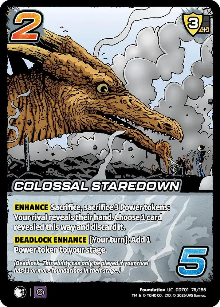 Colossal Staredown card front