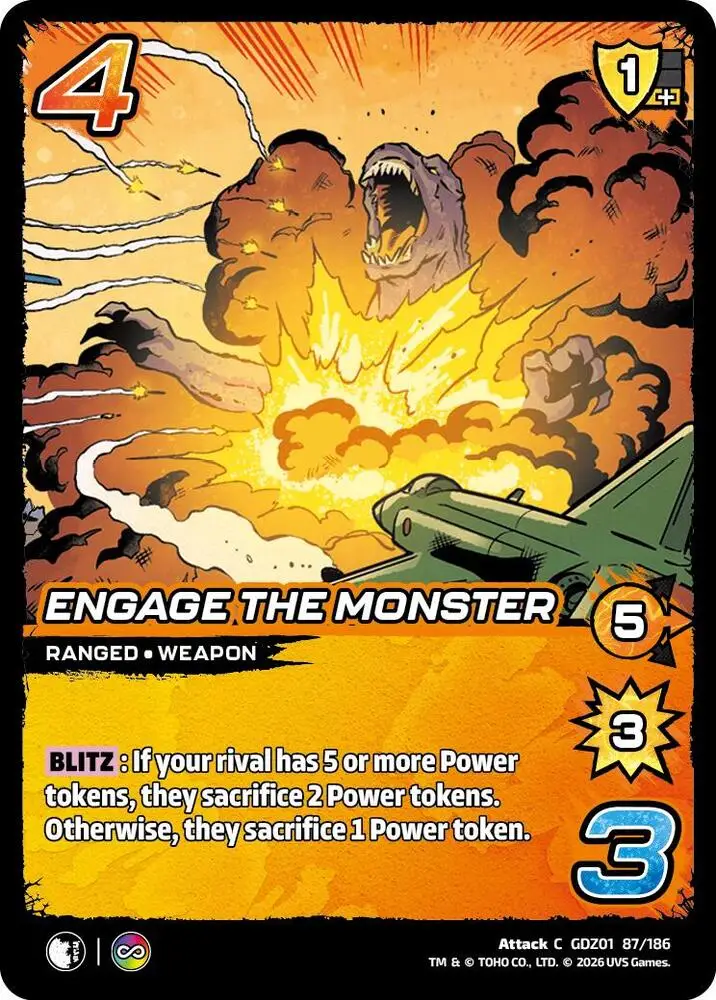 Engage the Monster card front
