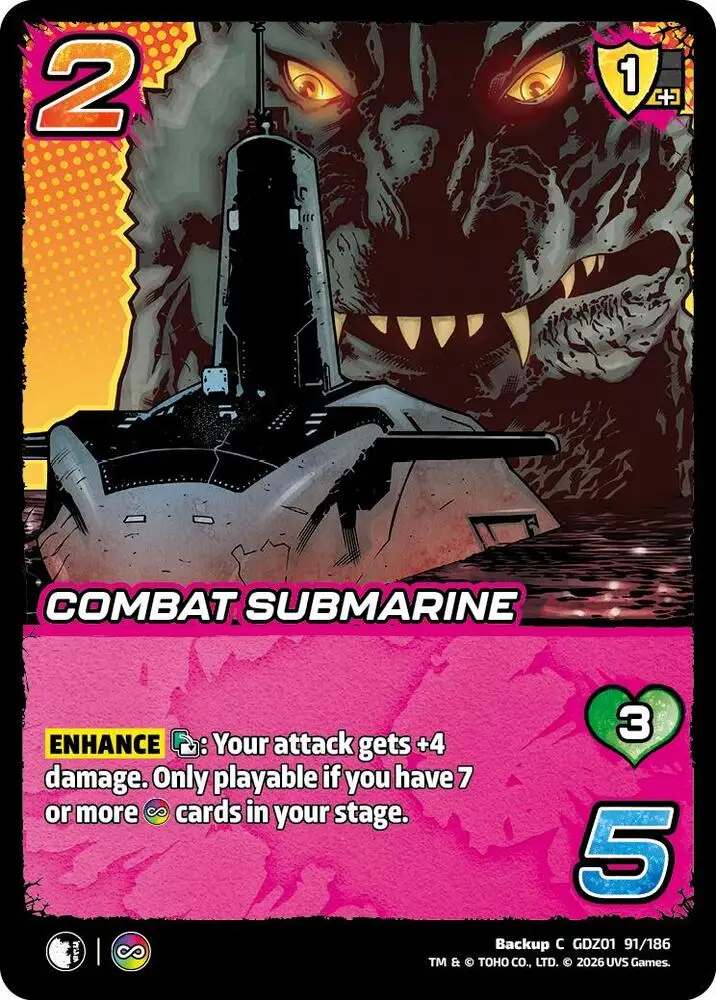 Combat Submarine card front