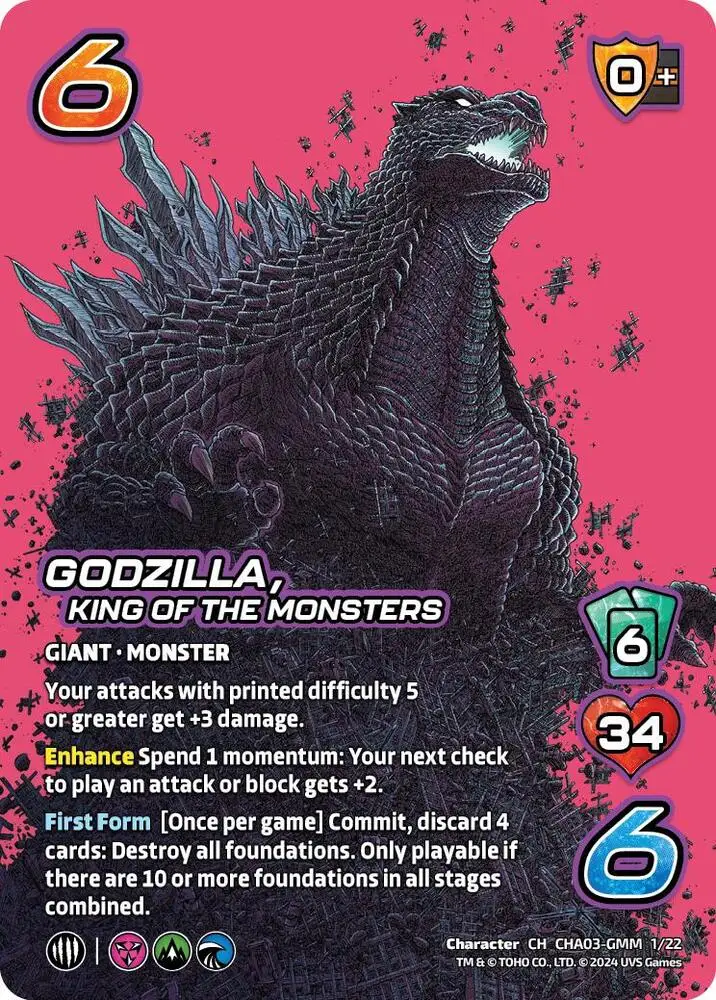 Godzilla, King of the Monsters card front
