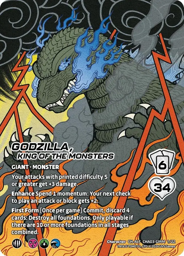 Godzilla, King of the Monsters (Alternate Art) card front