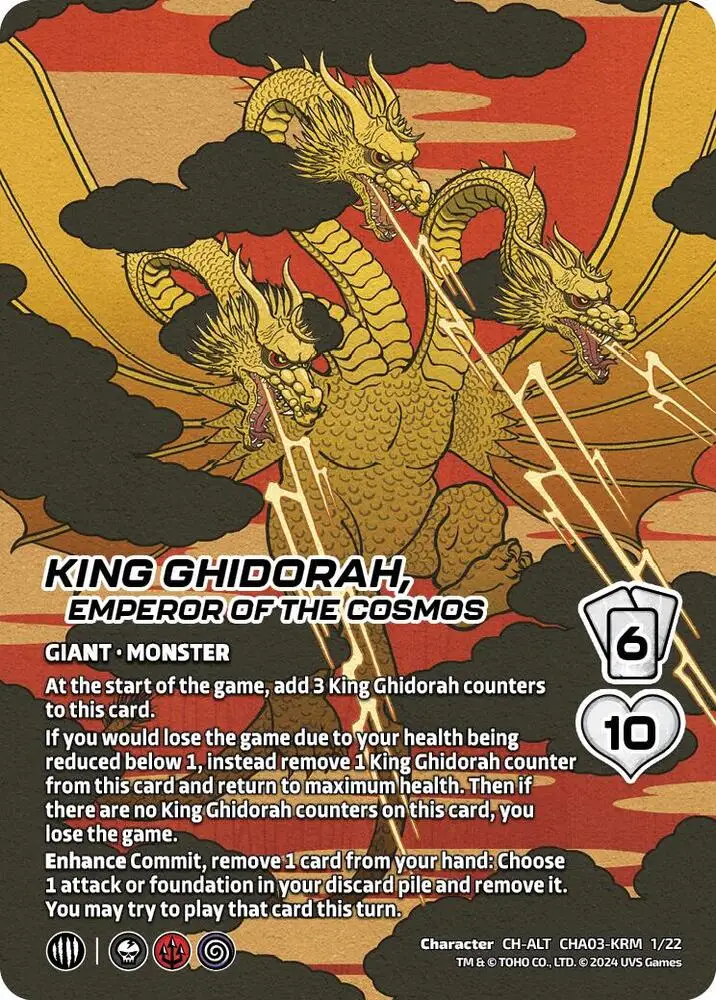 King Ghidorah, Emperor of the Cosmos (Alternate Art) card front