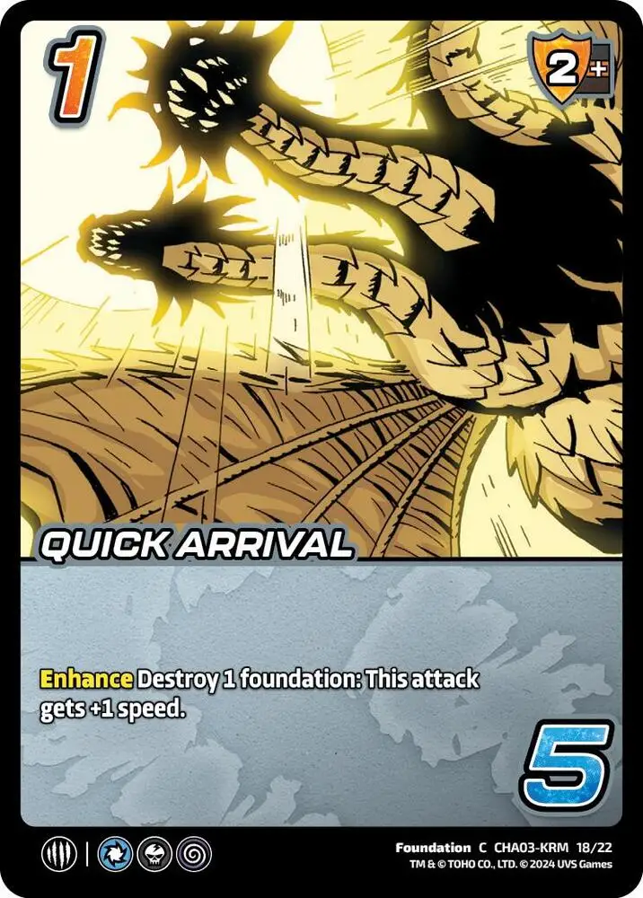 Quick Arrival card front