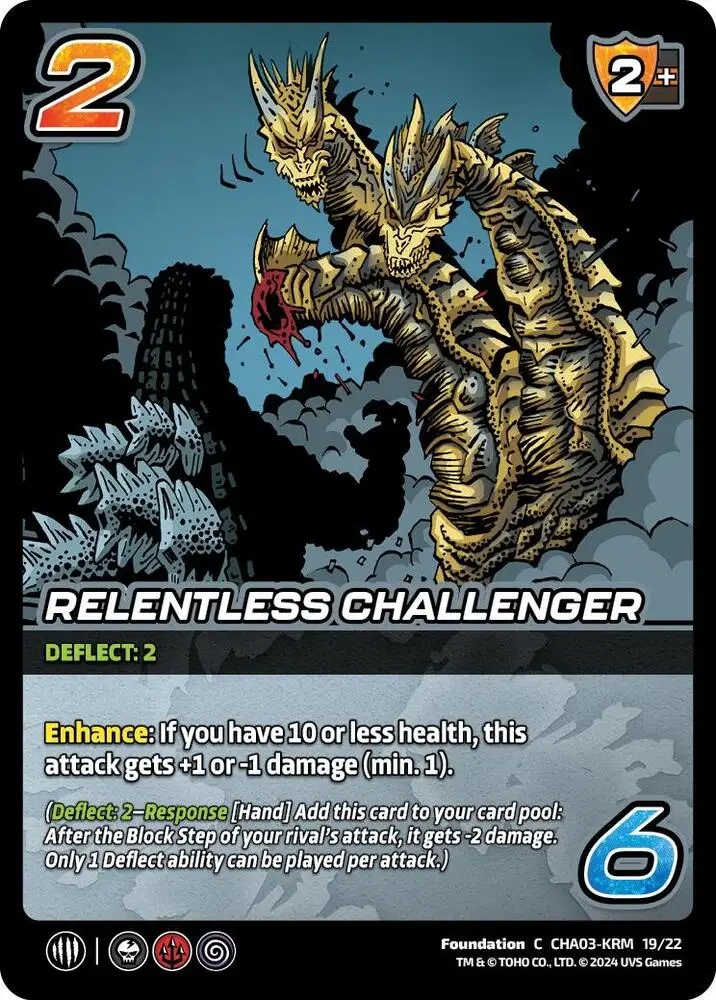 Relentless Challenger card front