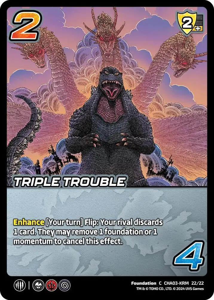 Triple Trouble card front