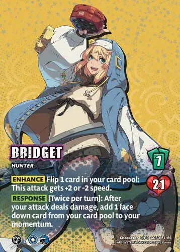 BRIDGET card front