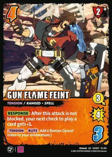 GUN FLAME FEINT card front