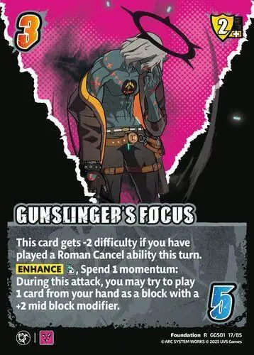 GUNSLINGER'S FOCUS card front
