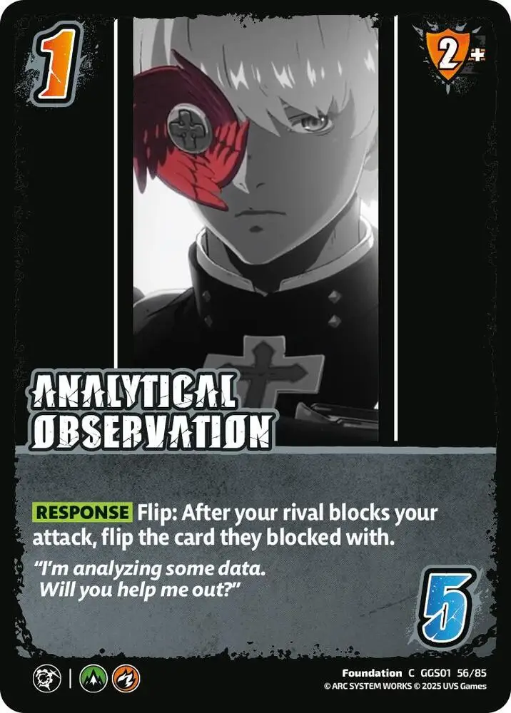ANALYTICAL OBSERVATION card front