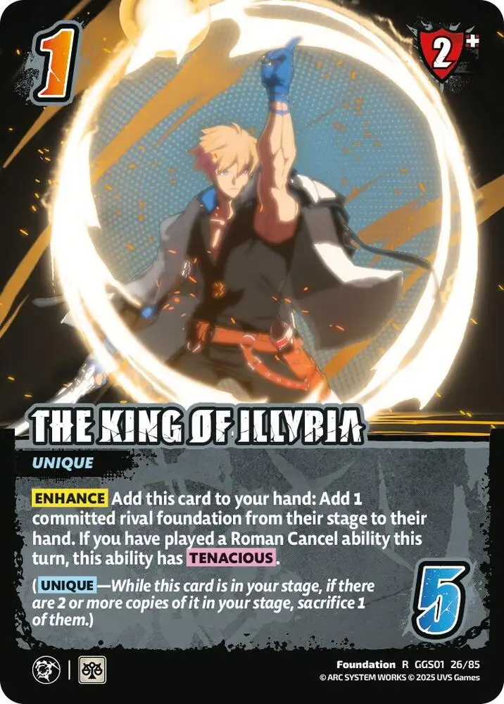 THE KING OF ILLYRIA card front