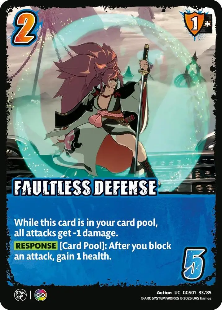 FAULTLESS DEFENSE card front