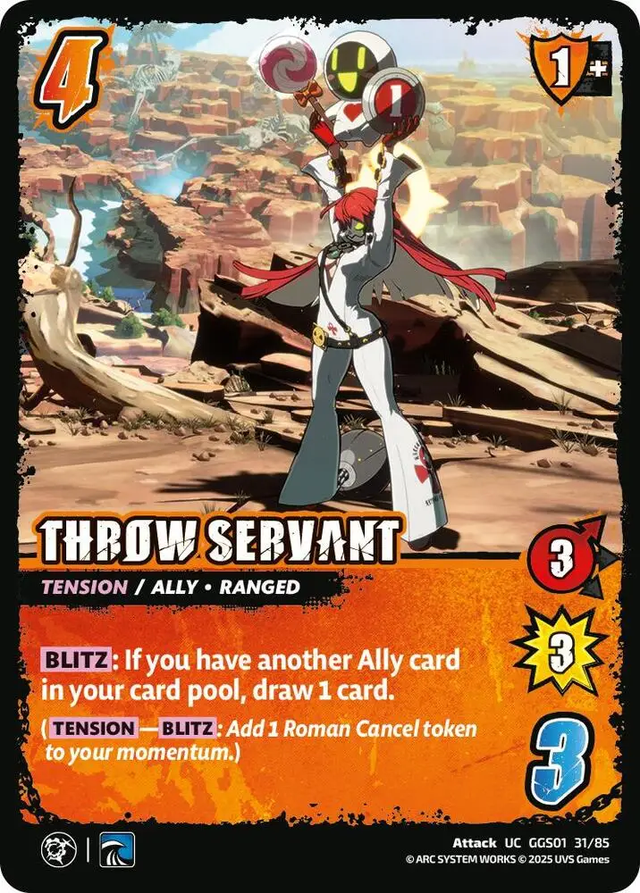 THROW SERVANT card front