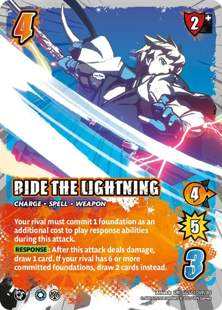 RIDE THE LIGHTNING card front