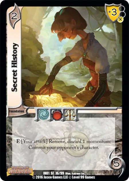 Secret History card front